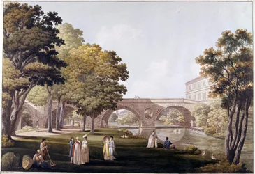 Le parc du château de la ville de Weimar (Allemagne).