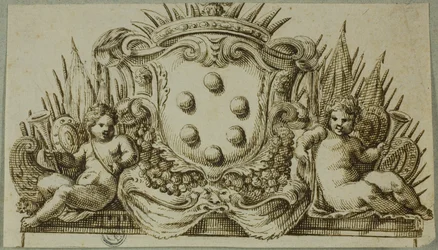 Armoiries des Médicis flanquées de Putti