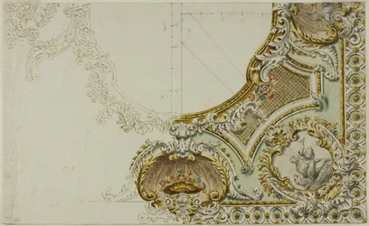 Esquisse de la décoration du plafond