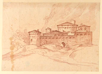 Dessin, Château dans les montagnes, 1810-1830