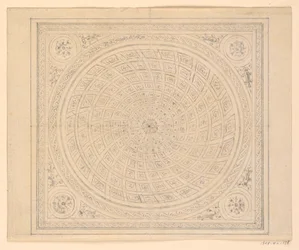 Dessin, conception du plafond, 1815-22