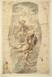 Dessin, Plafond avec Apollon, vers 1780