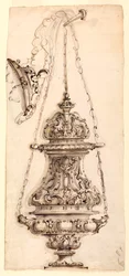 Dessin, encensoir, 1730-60
