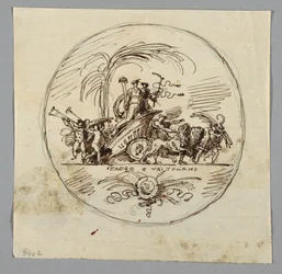 Dessin, Cérès et Triptolème, 1800-1820