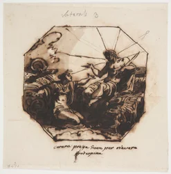 Dessin, Cérès demande à Jupiter le retour de Proserpina, 1812