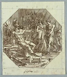 Dessin, Continence de Scipion, 1811