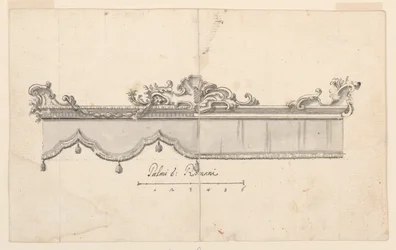 Dessin, Cresting of a canopy (V : figure sketches), ca. 1750-75