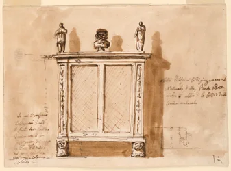 Dessin, armoire, 1790-1810