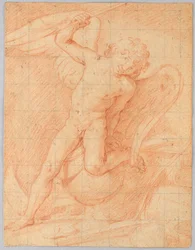 Dessin, Cupidon, 1650-1700