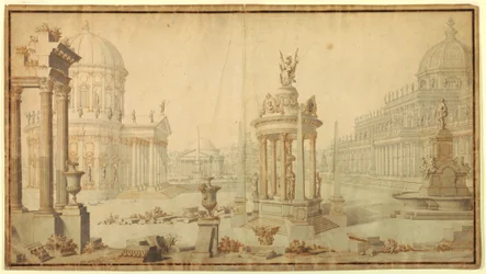 Dessin, Scénographie : Fantaisie architecturale, début du 18e siècle