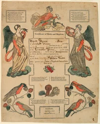 Fraktur, Acte de baptême [Birth Certificate], 1816
