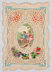 Carte de vœux (Angleterre ou États-Unis), 1870-80