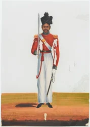 Subadar du 2e bataillon Martin, armée de Madras