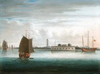 Un fort sur la rivière Canton, 1ère guerre de Chine, vers 1840