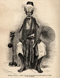 Un mendiant religieux hindou. Gravure pour illustrer le voyage dans les provinces méridionales de l