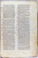 Page de la Bible du XIe siècle présentant les différents livres de l