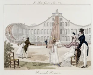 Promenades aériennes : montagnes russes - dans « Le Bon genre », n°102, début du 19e siècle