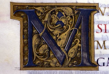 Alphabet : lettre miniaturée M
