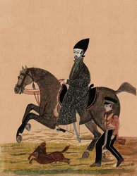 Un Sirdar afghan et un soldat britannique, vers 1841