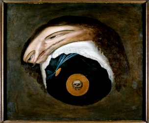 Portrait anamorphique de Charles Ier