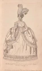 Anne Townshend, marquise Townshend en robe de cour complète