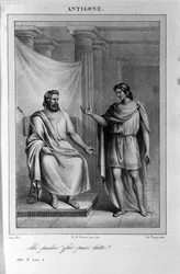 Antigone Acte II, scène 1. Tragédie italienne de Vittorio Alfieri écrite en 1783 d