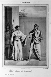 Antigone Acte I, scène 3. Tragédie italienne de Vittorio Alfieri écrite en 1783 d