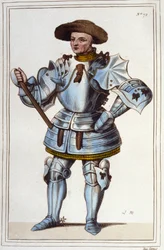 Arthur III de Bretagne, comte de Richemont, connétable de France (1393-1458), fils de Jean IV, duc de Bretagne. Il a combattu aux côtés de Jeanne d