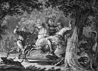 Assassinat de Childéric II, 675 : le roi des Francs (vers 653-675) fut tué dans la forêt de Lognes par Bodillon, un seigneur qu