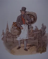 Boulanger livrant du pain, début du 19e siècle