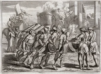 Bible de Royaumont, Ancien Testament : Prise de Jéricho. Illustration de 1811.