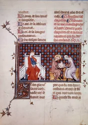Blanche de Castille, reine de France (1188-1252), dirigeant l