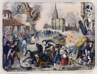 Bombardement de Strasbourg par les Prussiens. 1870
