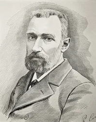 CURIE, Pierre (1859-1906). Physicien français. Portrait de 1898