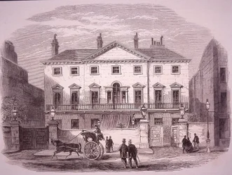 Cambridge House à Piccadilly en 1860, maison du PM lord Palmerston
