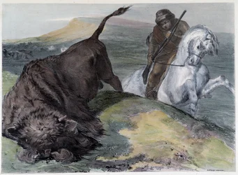 Chasse au bison des Hurons canadiens - dans "Shyth