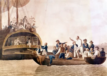 Capitaine William Bligh (1754 - 1817) du Bounty abandonné par son équipage.