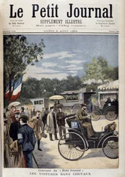 Voitures sans chevaux, première voiture Panhard Levassor - couverture. "Le Petit Journal" du 6 août