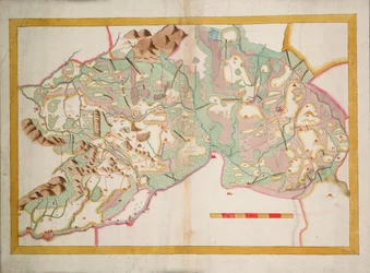 Carte de Leix et Offaly, Irlande, c.1590