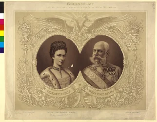 Papier commémoratif de la cérémonie de mariage de 40 ans de Sa Majesté 24 avril 1854