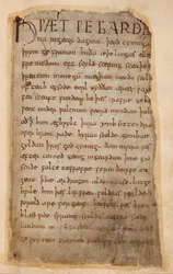 Cotton Vitellius A.XV..132 Le début de Beowulf