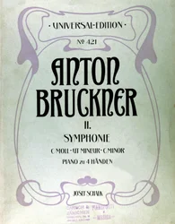 Couverture de la partition pour la deuxième symphonie en do mineur d