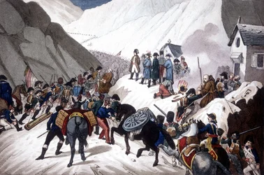 Descente de Napoléon Bonaparte en Italie : traversée de la montagne de Saint-Bernard