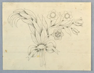 Conception pour une broche avec des fleurs