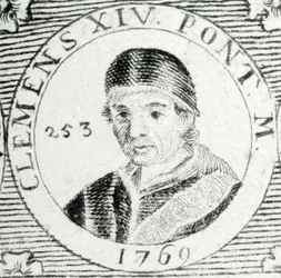Gravure du pape Clément XIV (1705 - 1774)