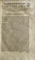 Examen de la vanité de la doctrine des nations et de la vérité de la discipline chrétienne par Pico della Mirandola