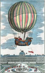 Expérience du globe aérostatique de M. Charles et Robert au Jardin des Tuileries le 1er décembre 1783
