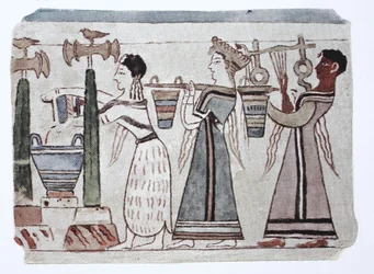 Mode, culture phénicienne égéenne, 2000-500 av. J.-C. Femmes avec des seaux d