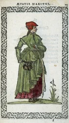Femme flamande - dans « Habits et effigies » par Jean Sulperius