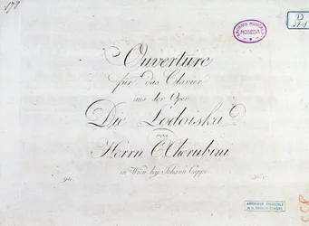 Première page de la partition musicale de l